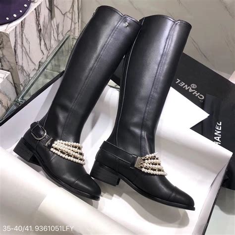 chanel vintage boots|chanel boots with pearl heel.